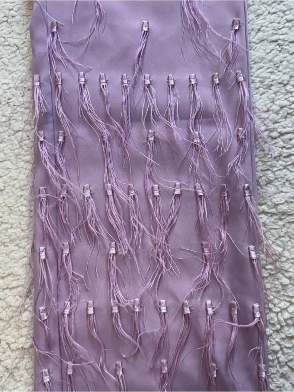 NWT Lisa Maree Wild Love Real Feather Pant in Lilac Size Small $295 - Picture 5 of 13